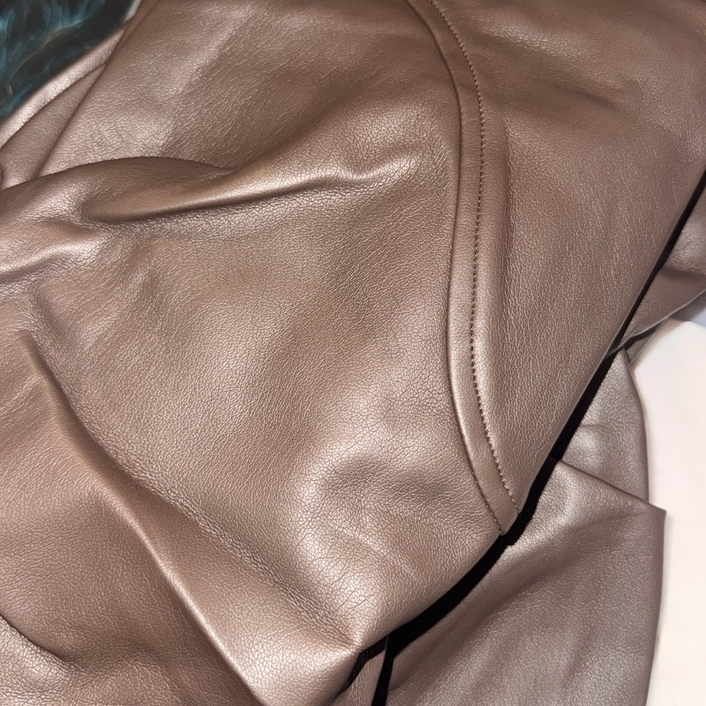 New Tacked Leather‎ Flared Trousers - Brown - Picture 7 of 8